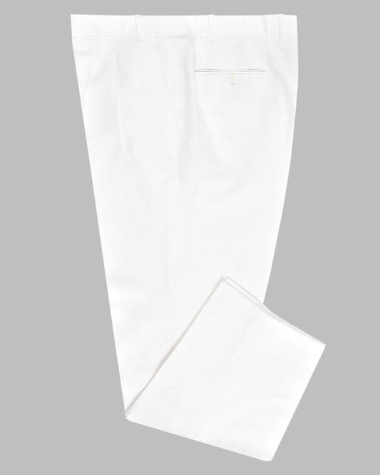 Linen-Cotton White Pant