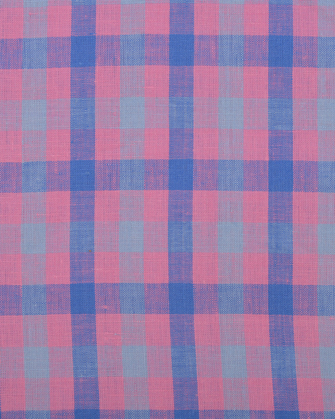 Linen: Pink Blue Gingham Checks