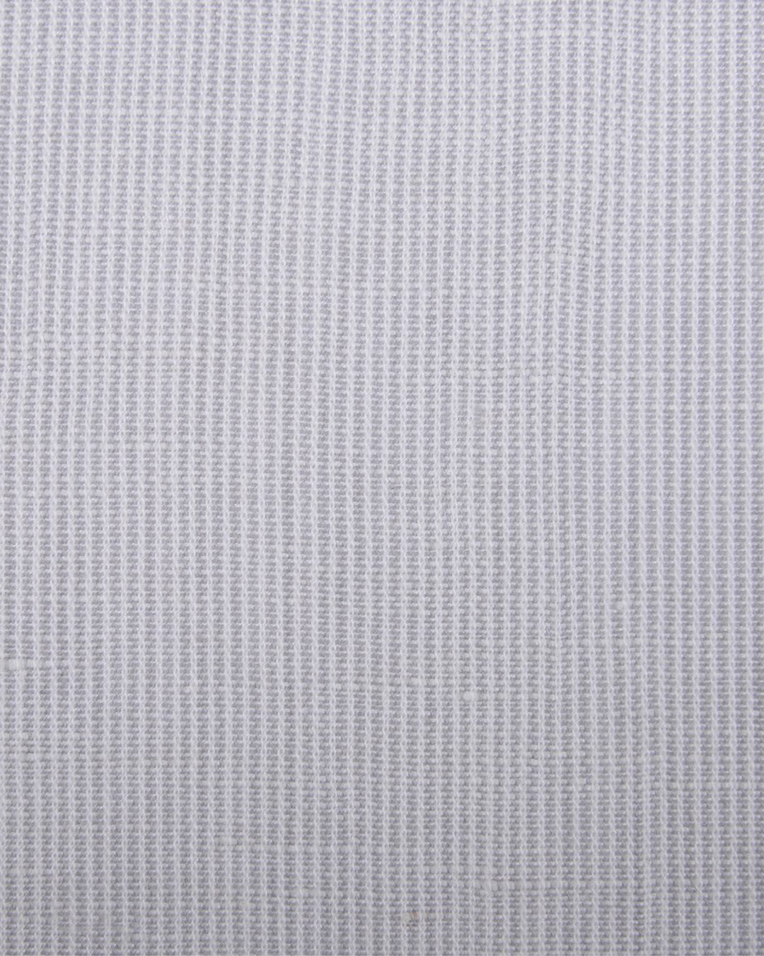 Cotton Linen: Grey Hairline Stripes On White