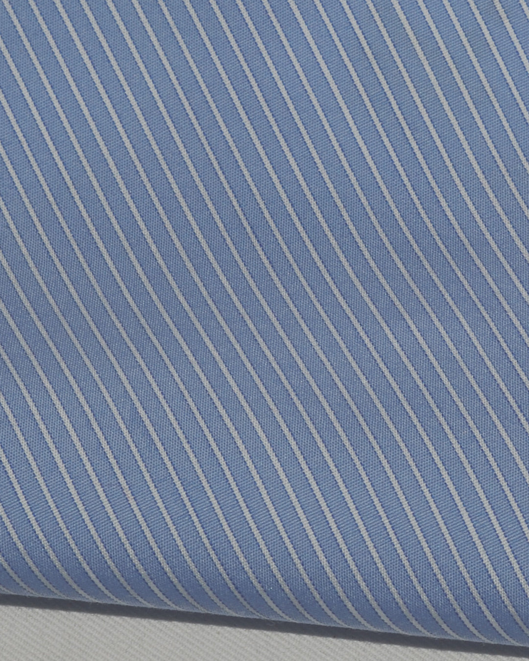 Sic-Tess White Blue Pencil-Stripes With Silk