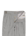 Pantalon Gurkha en flanelle de laine grise