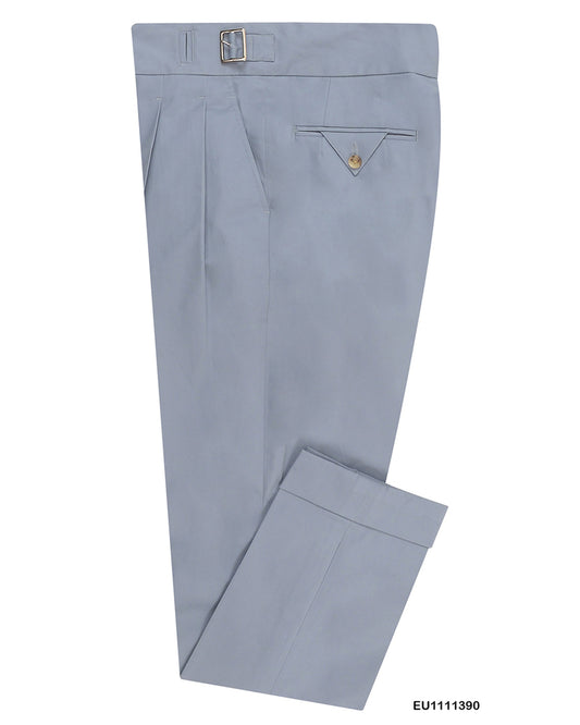 Gurkha Pant in Soft Blue Grey Stretch Twill Pants