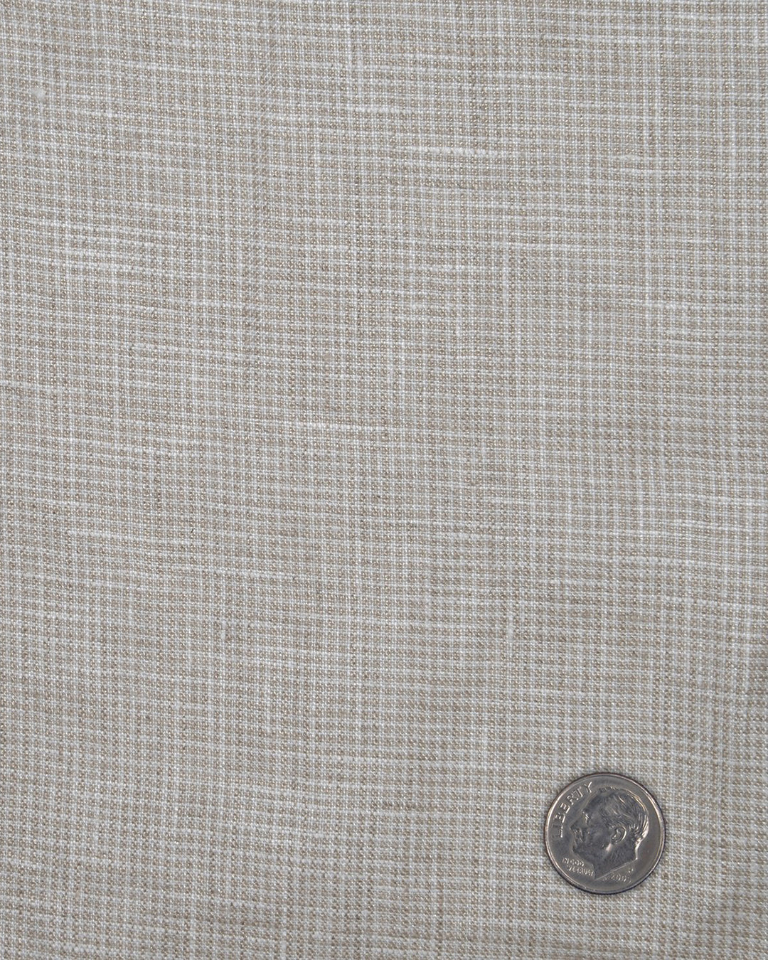 Irish Linen: Ecru White Mini Houndstooth Checks