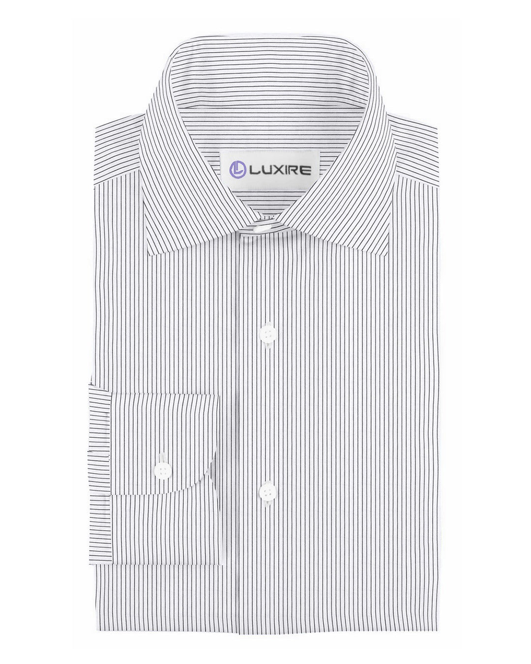 Luxire Presto: Monti White & Black Pin Stripes Shirt