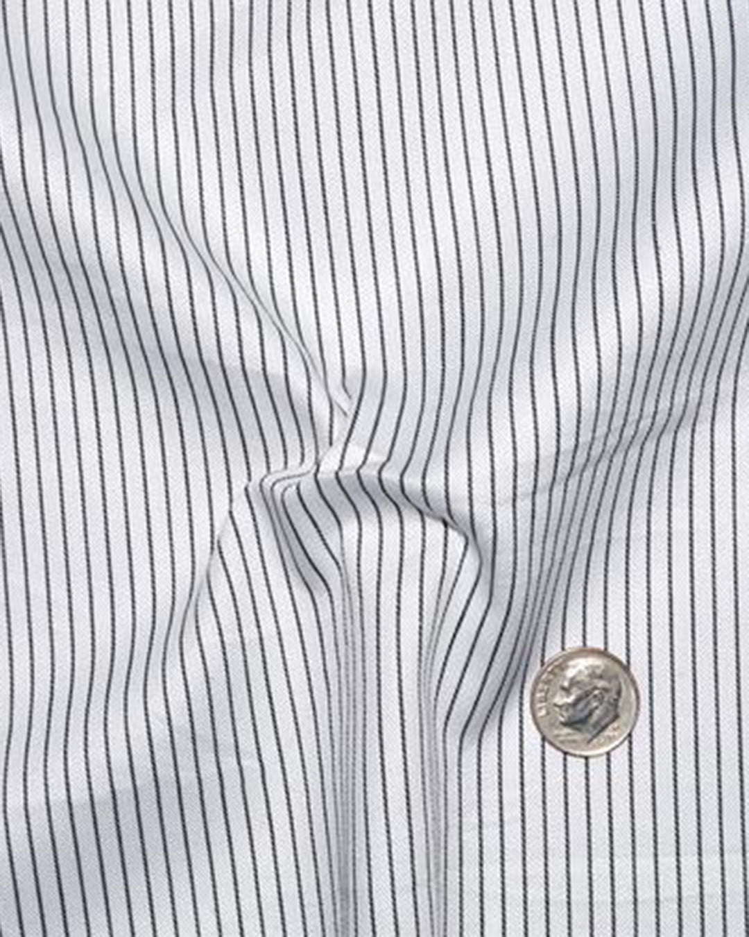 Luxire Presto: Monti White & Black Pin Stripes Shirt