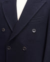 Manteau bleu marine en laine Luxire