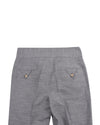 Pantalon Gurkha en lin gris clair Solbiati