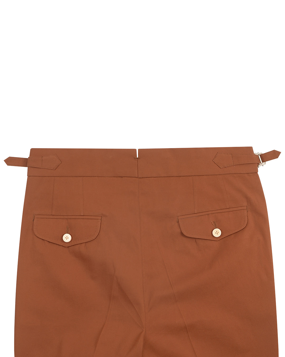 Fresco: Soft Brick Brown Stretch Twill Pants