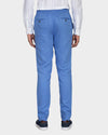 Pantalon à cordon de serrage en sergé bleu cobalt clair