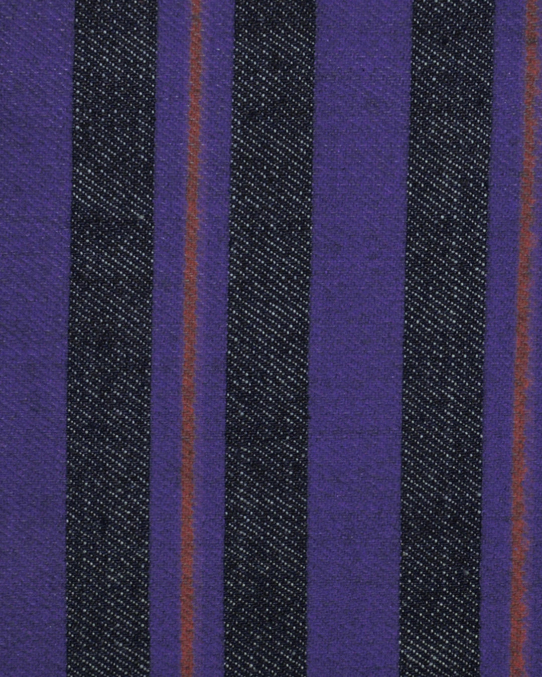 Purple Stripes On Indigo Denim