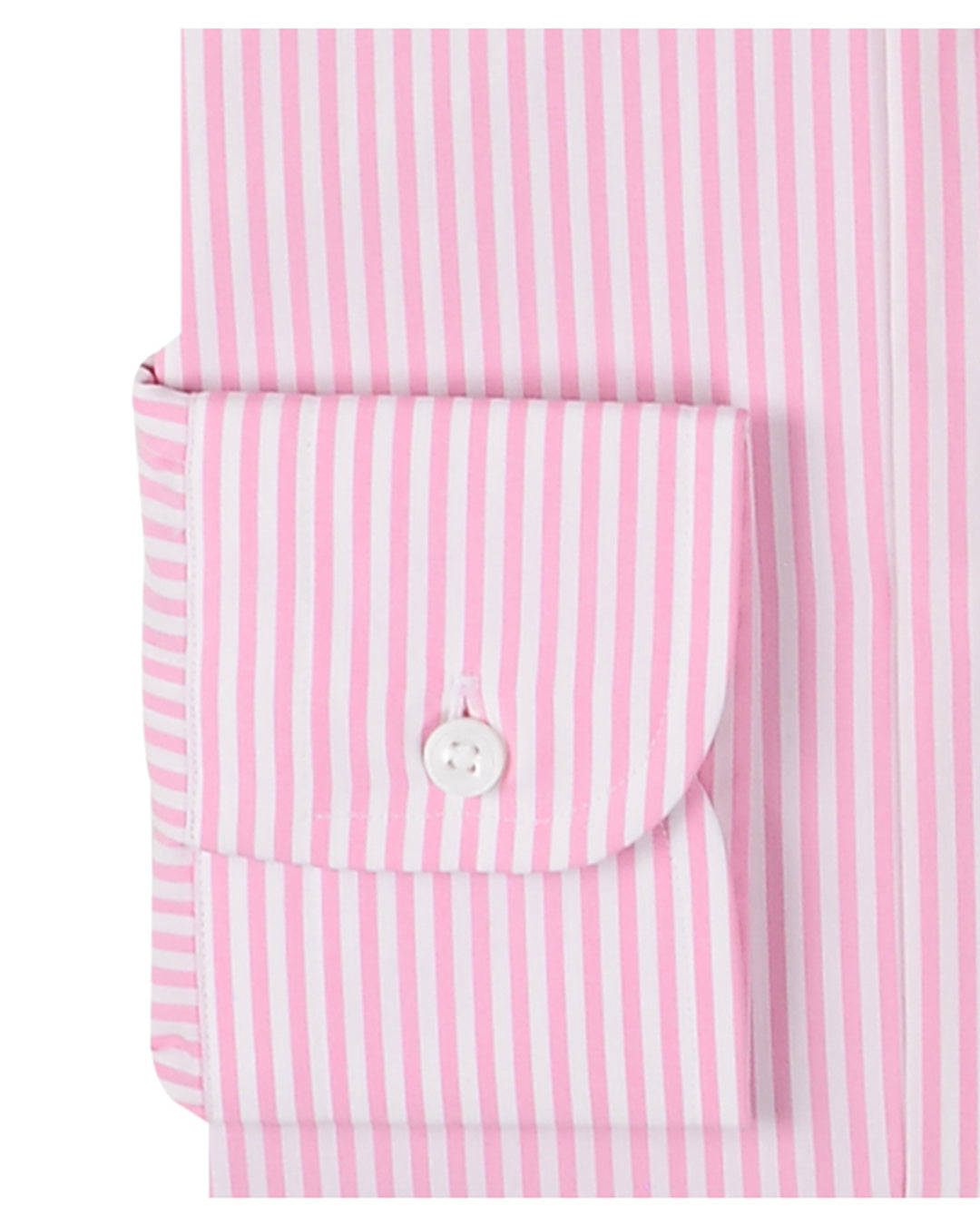 Albini Baby Pink Pencil Stripes On White