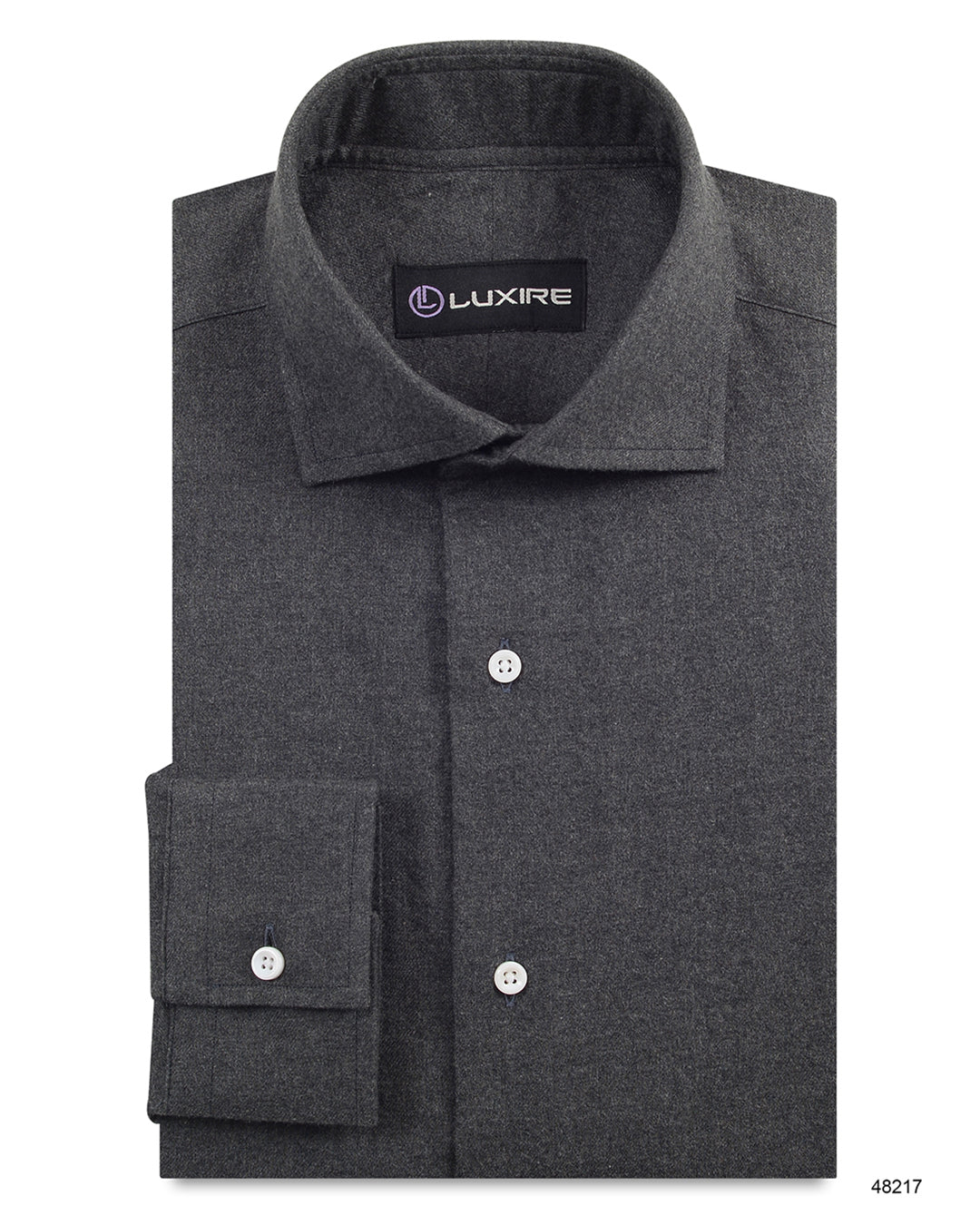 Grey Twill Flannel Work Shirt