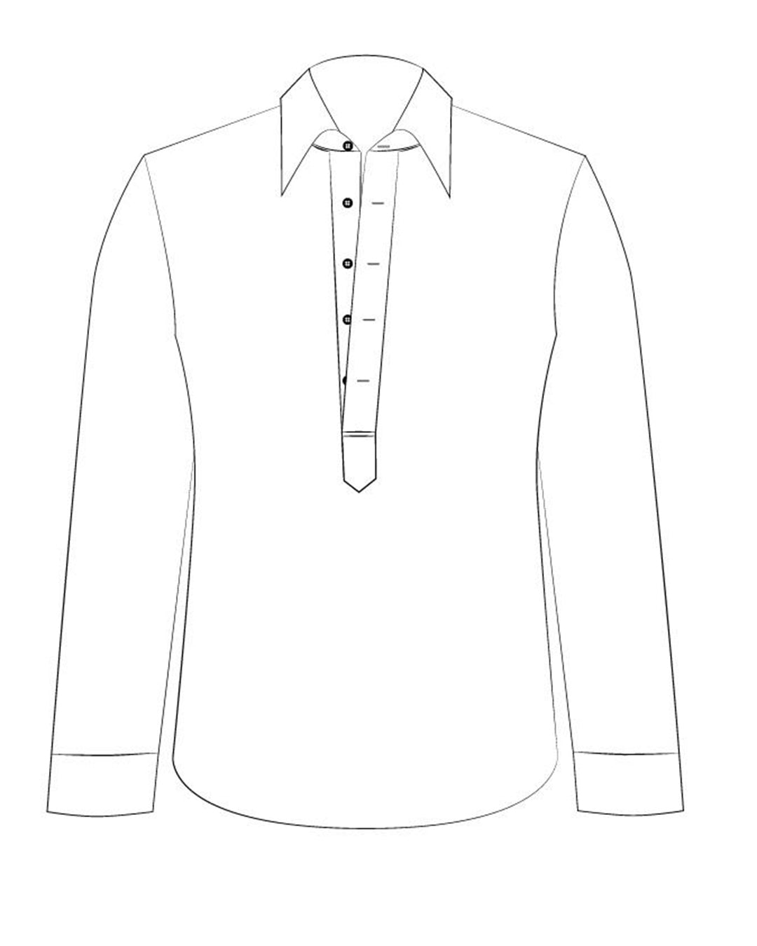 Pullover Shirt in Ecru Textured Linen
