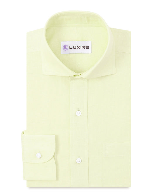 Pale Yellow Linen Shirt