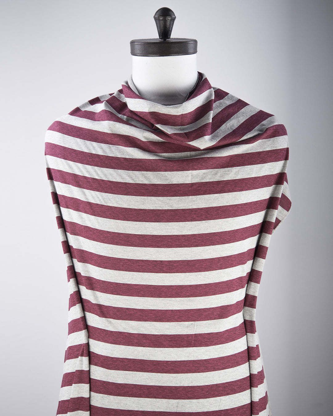 Maroon Grey Awning Stripes T-shirt