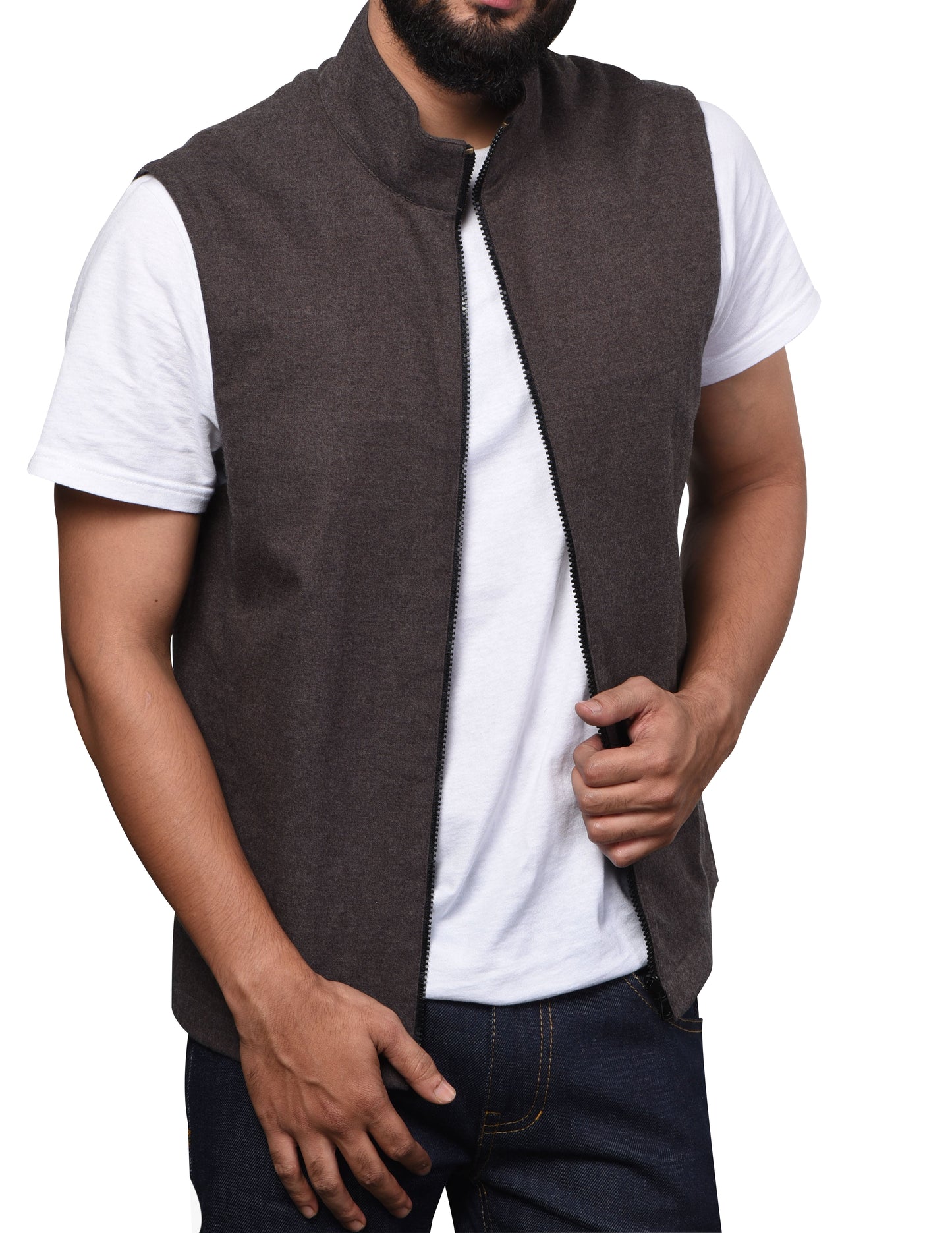 Vest in Mohagany Brown Cotton Flannel