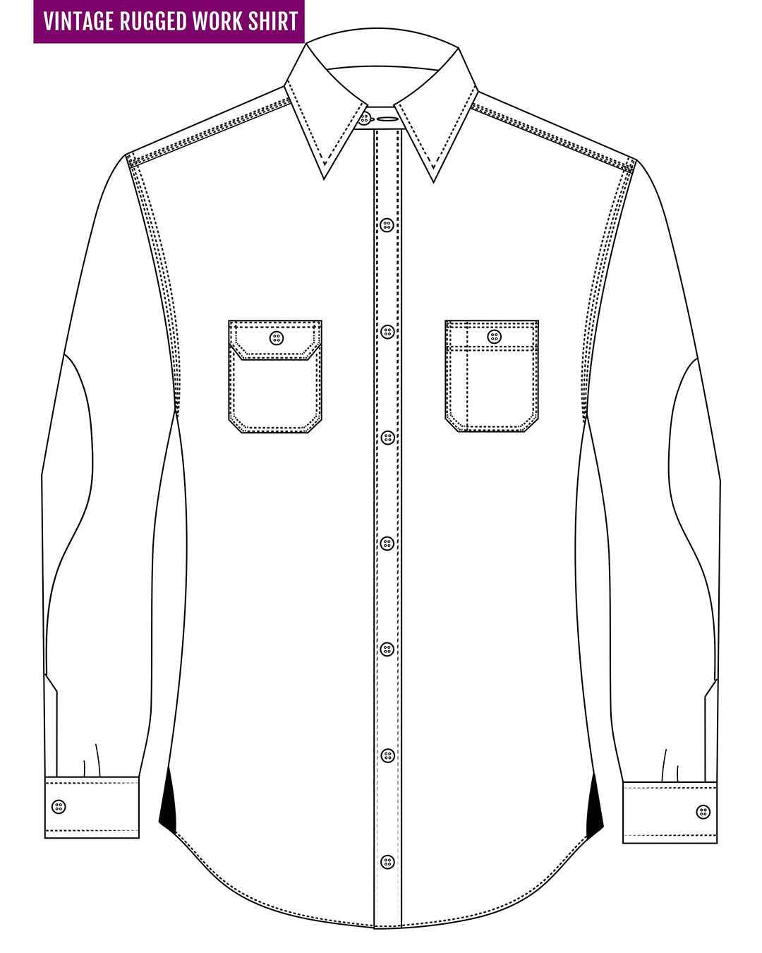 Grey Twill Flannel Work Shirt