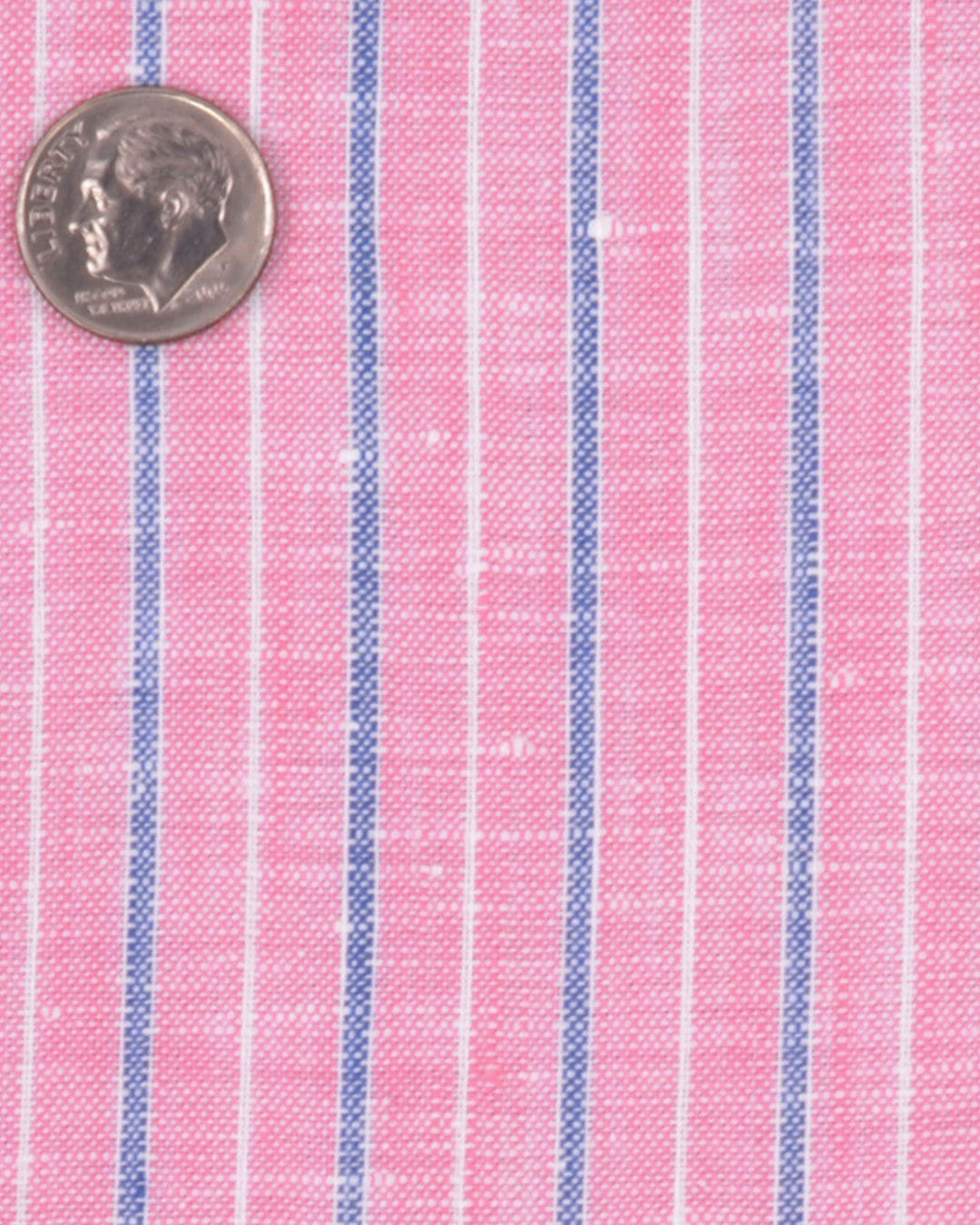 Pink Blue Tape Stripes Linen