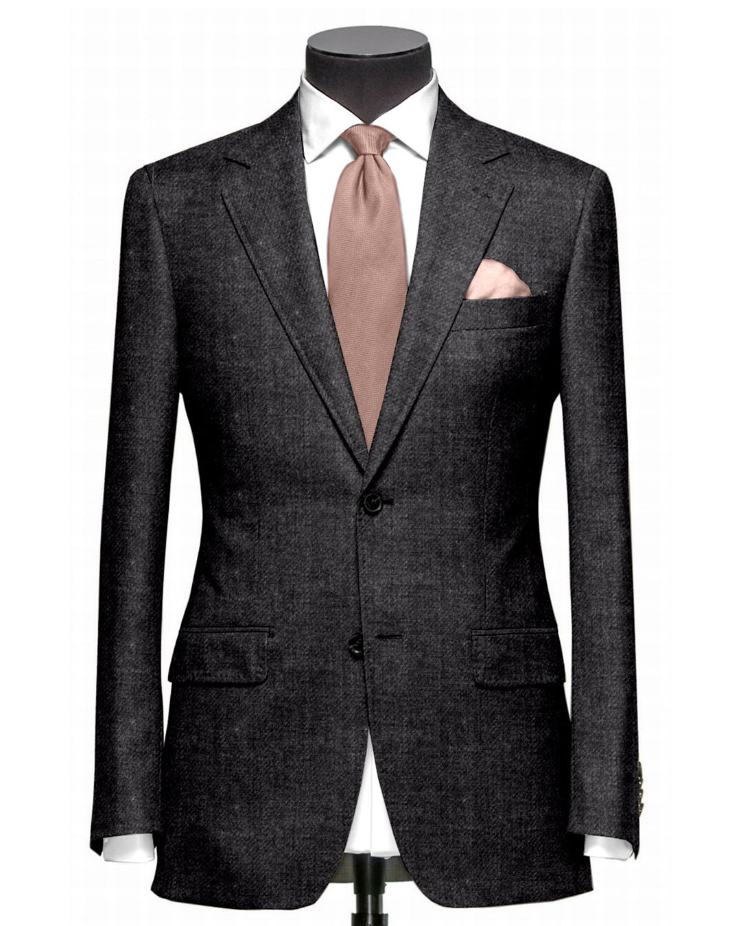 EThomas Wool Cashmere: Dark Grey Twill Jacket