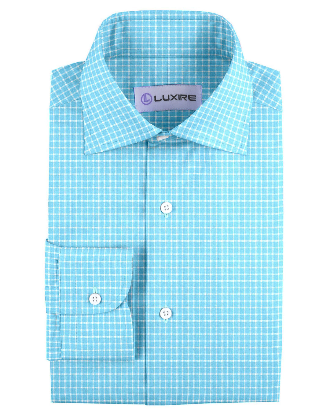 Linen: Teal Blue Graph Checks