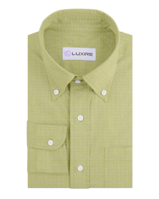 Linen: Lemon Green Pin Stripes