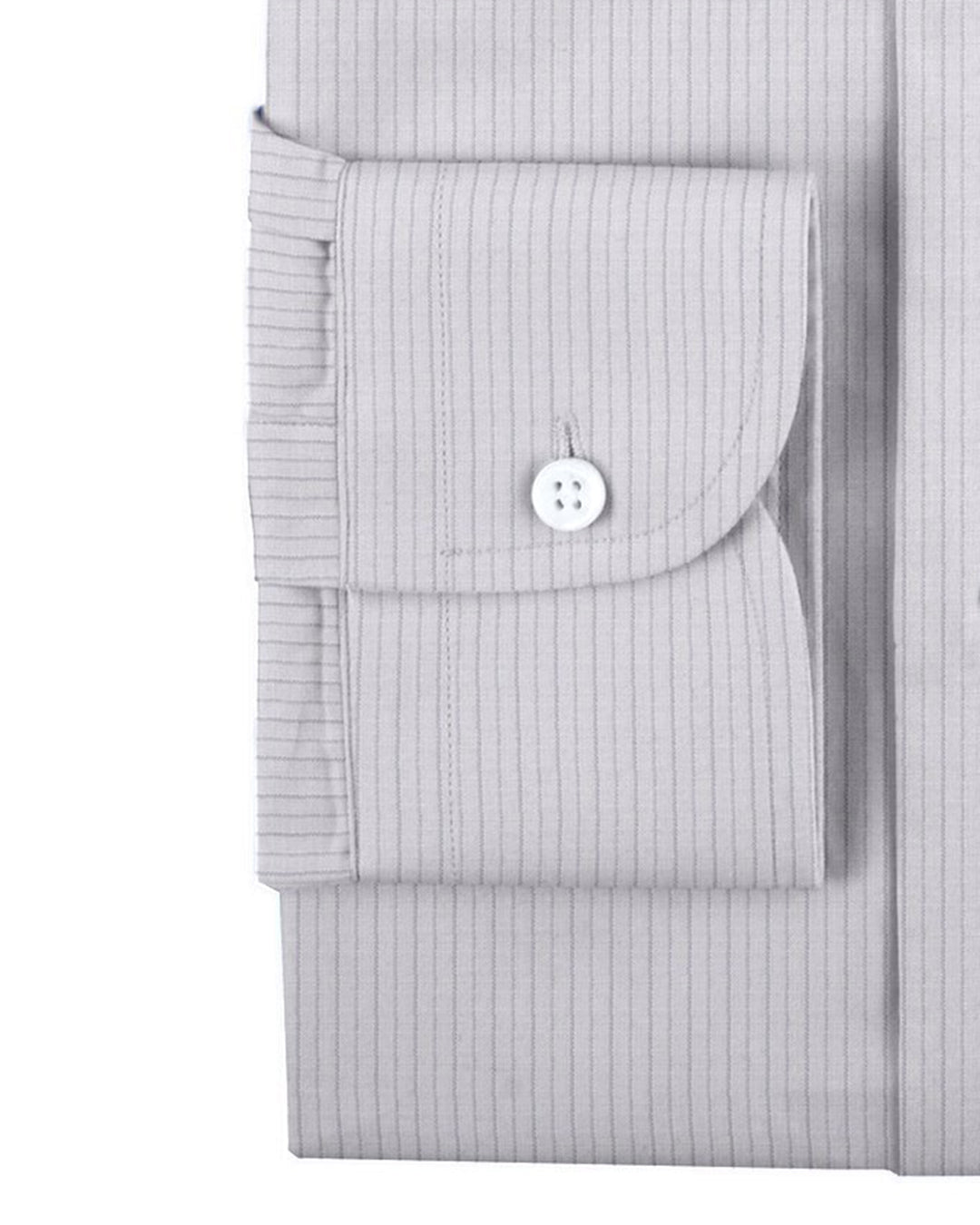 Linen:Vertical Grey Pinstripes on white
