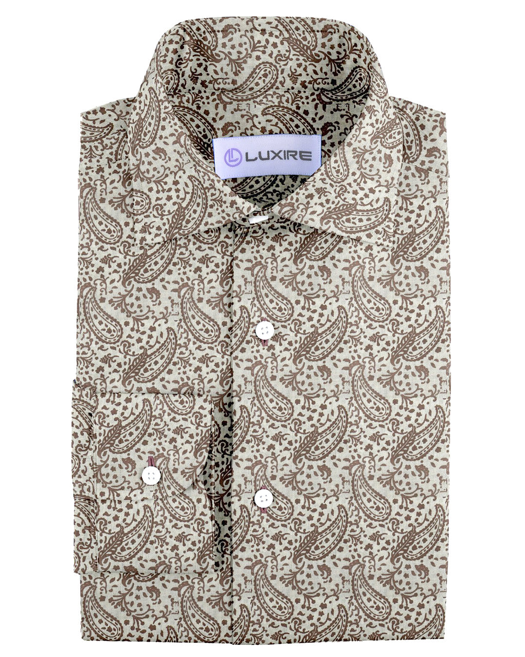 Linen: Brown Printed Paisely