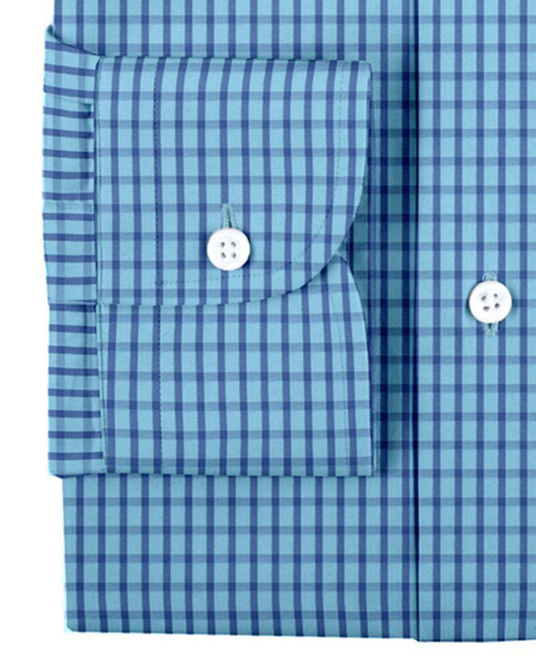 Friday Shirt:Blue Stripes Checks on Pale Blue