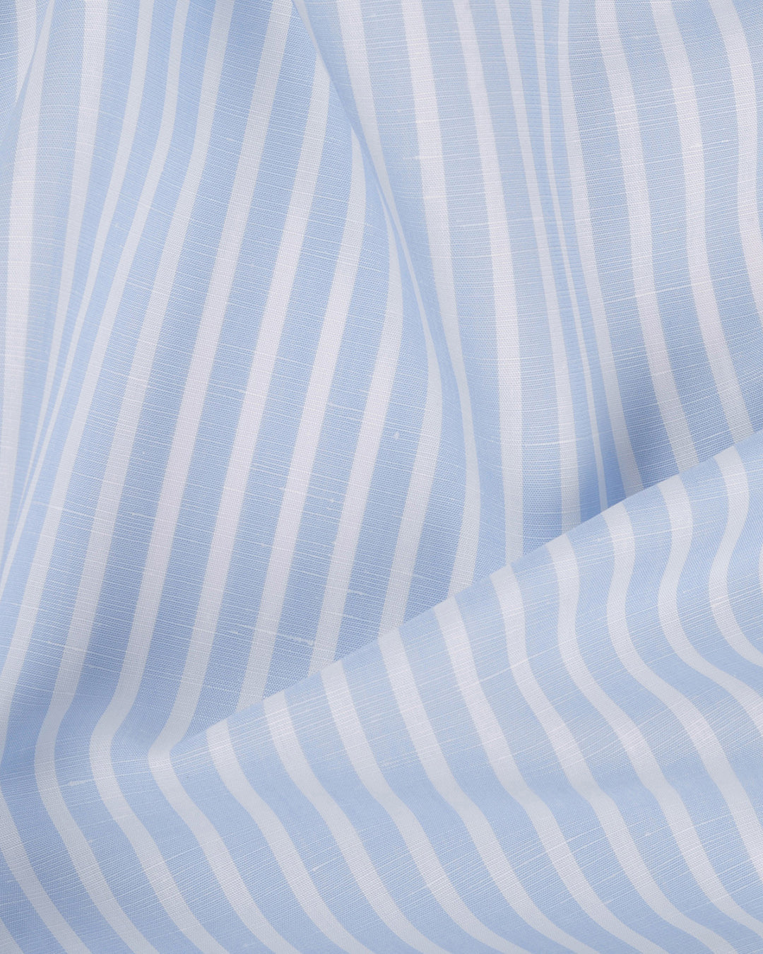 Brembana Sky Blue Slub Awaning stripes Shirt