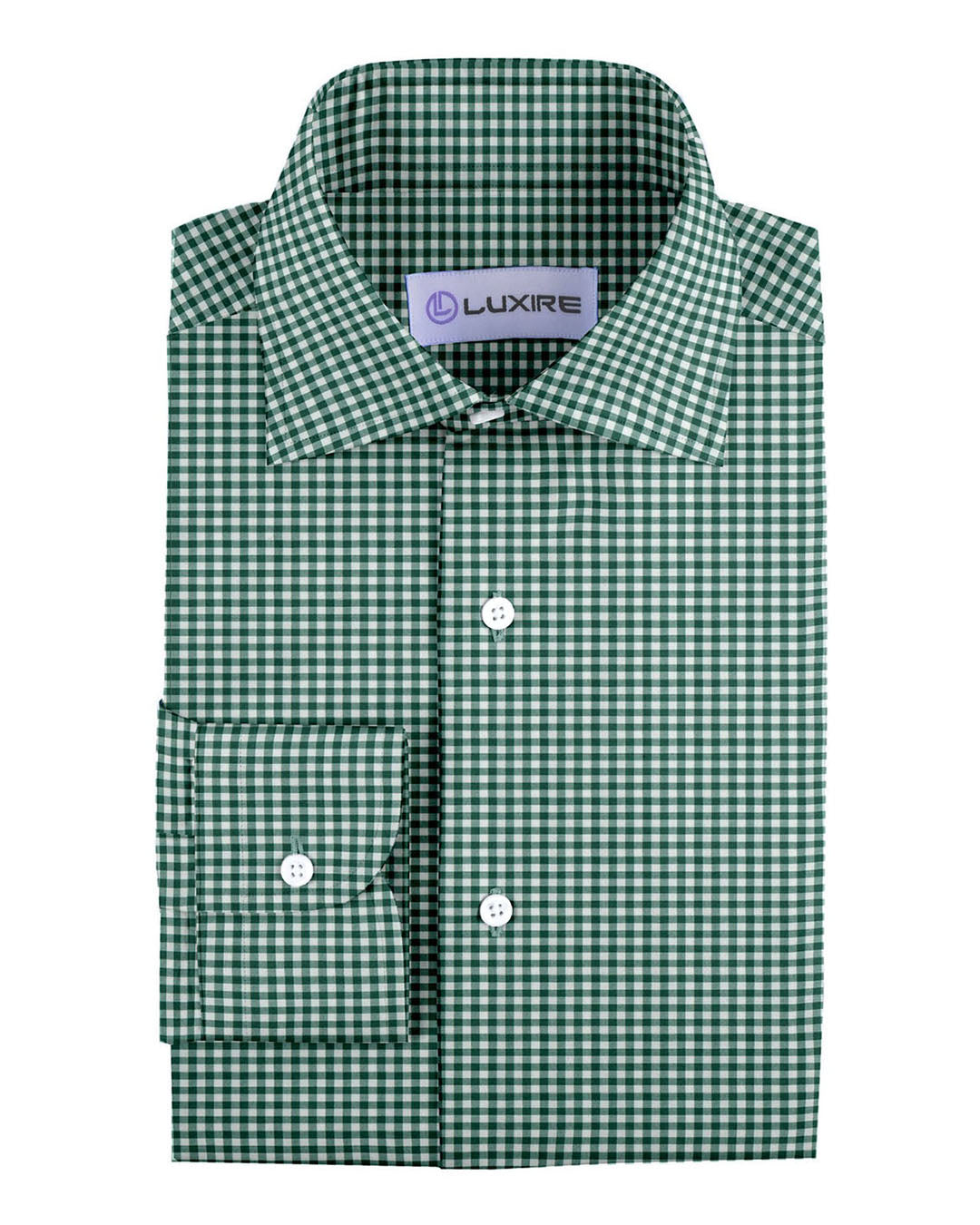 GINGHAM CHECKS BOTTLE GREEN WHITE