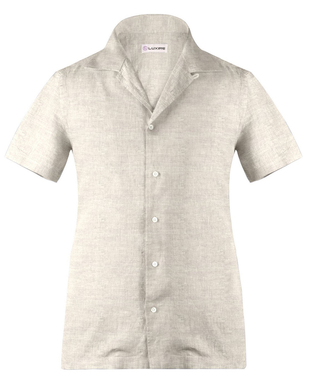 Camp collar PRESET STYLE in Sand Cotton Canvas Linen